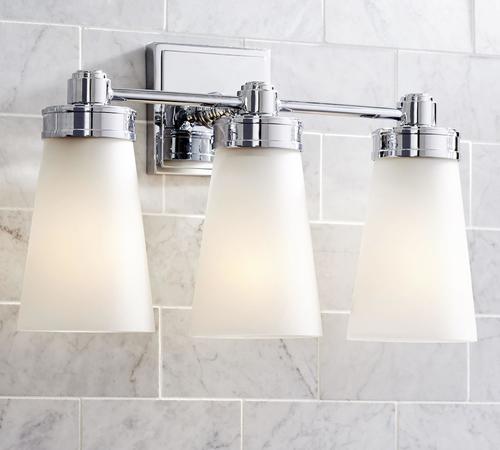 Pottery Barn Pearson Triple Sconce Bath Lighting Contract Grade - Chrome