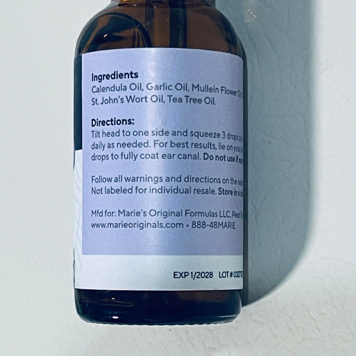 Marie Originals by Trulore Healthy Ears Bioactive Ear Oil 1 FL OZ (29 mL) EXP 1/2028