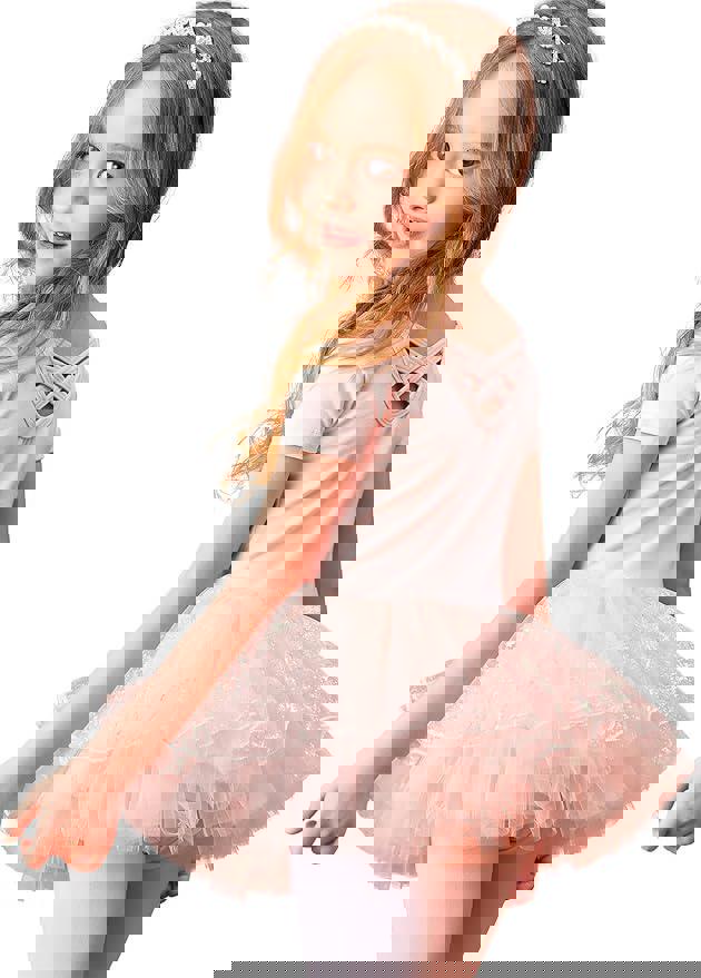 MdnMd Pink Tutu Dance Dress for Kids