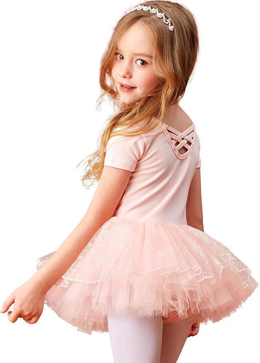 MdnMd Pink Tutu Dance Dress for Kids