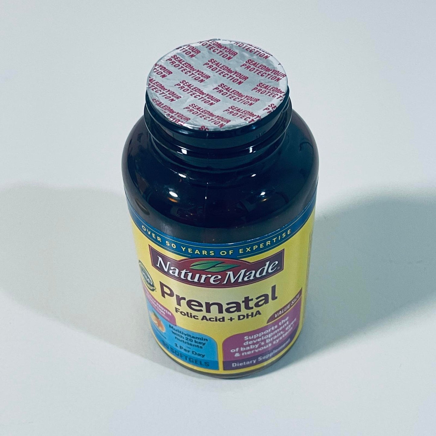 Nature Made Prenatal Folic Acid + DHA Dietary Supplement 90 Softgels EXP 1/2027