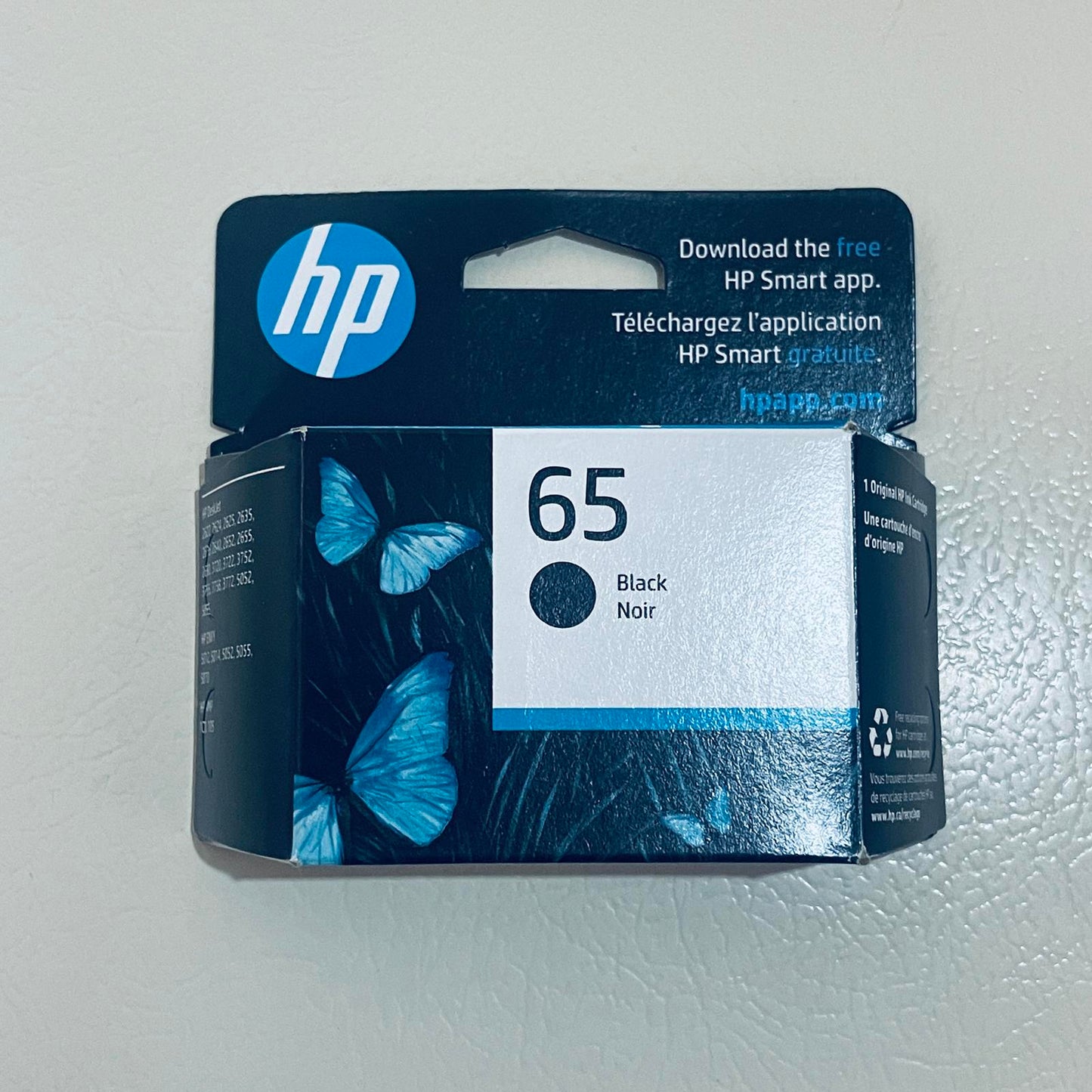 HP 65 Black Ink Cartridge - Best by 5/2027
