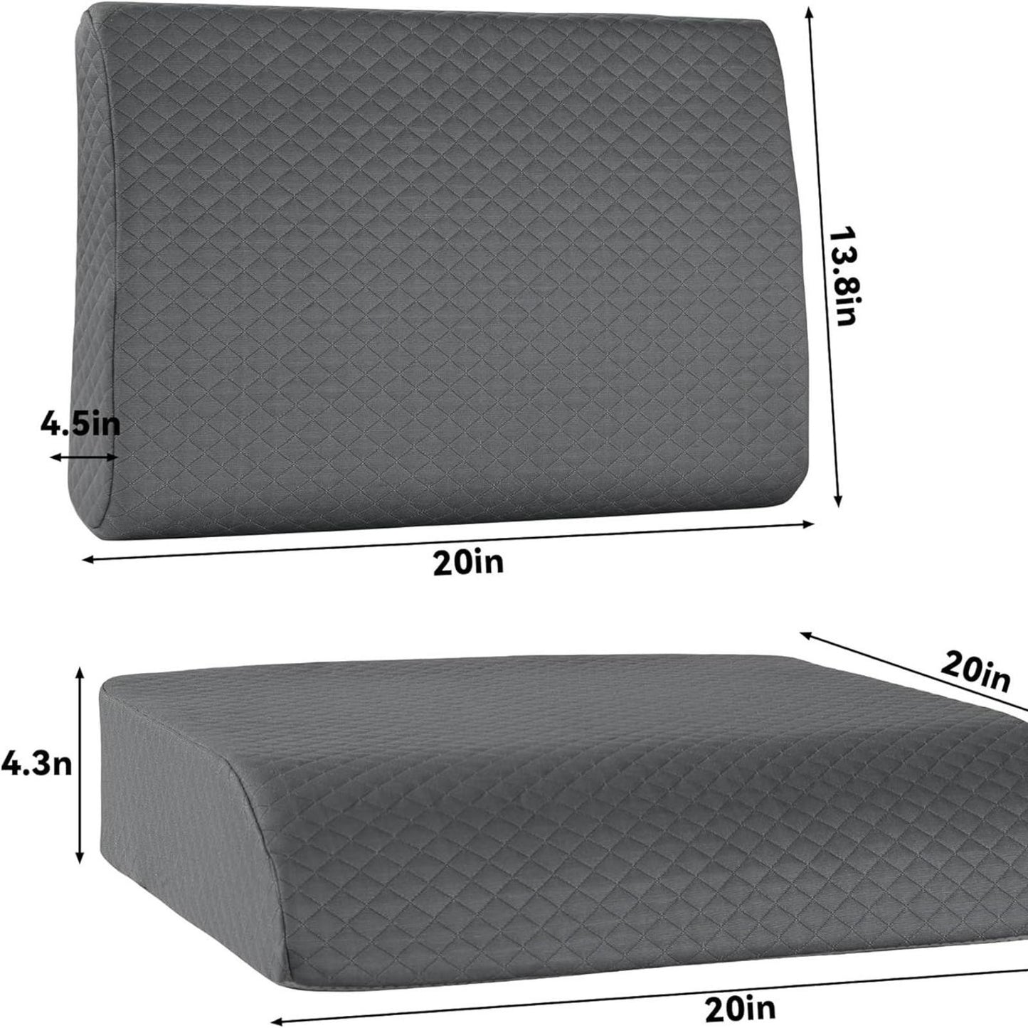 Ergonomic Lumbar Support Cushion and Seat Cushion Set
