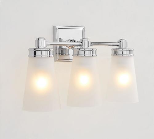 Pottery Barn Pearson Triple Sconce Bath Lighting Contract Grade - Chrome