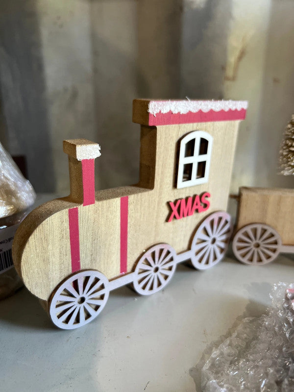 Wooden Christmas Table Train for Coffee Table, Shelf or Mantel