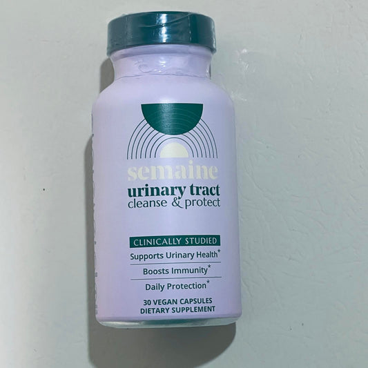 Semaine Urinary Tract Cleanse & Protect Dietary Supplement, 30 Vegan Capsules EXP 8/2026