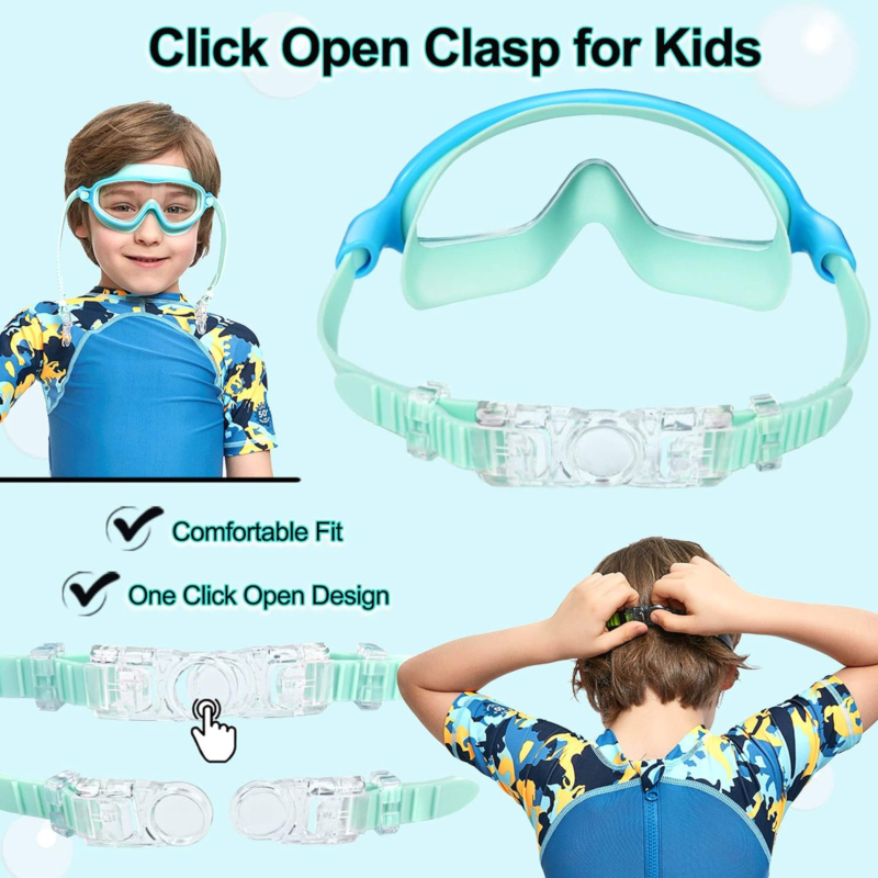 Seago Swimming Goggles 2 Pack Anti-Fog Anti-UV Wide View for Kids 3-15