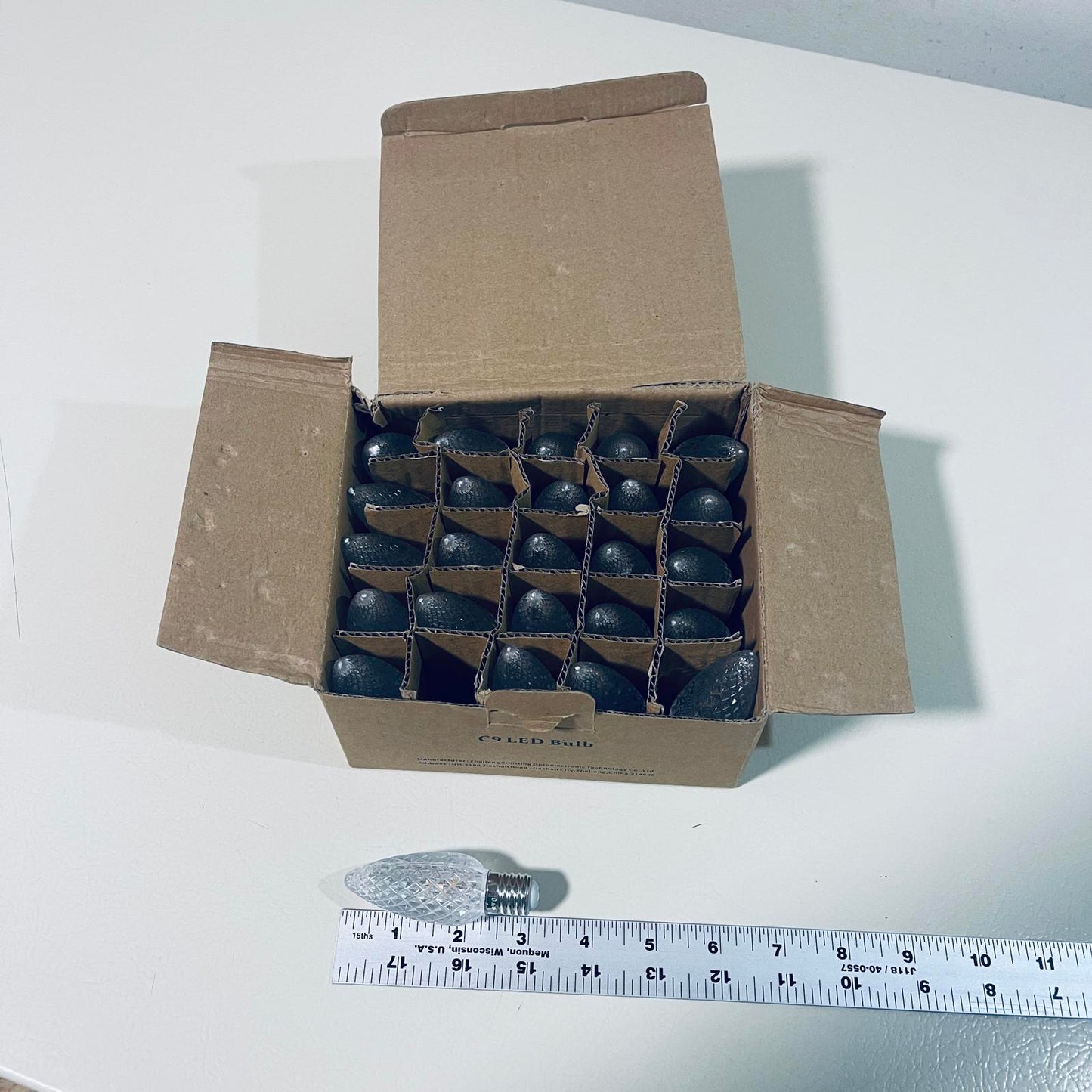 LED Filament Light Bulbs 25-Pack E17 Base 0.7W 40LM