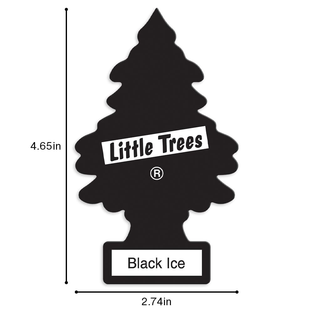 LITTLE TREES Car Air Fresheners, Scent for Auto or Home, Black Ice, 24-count