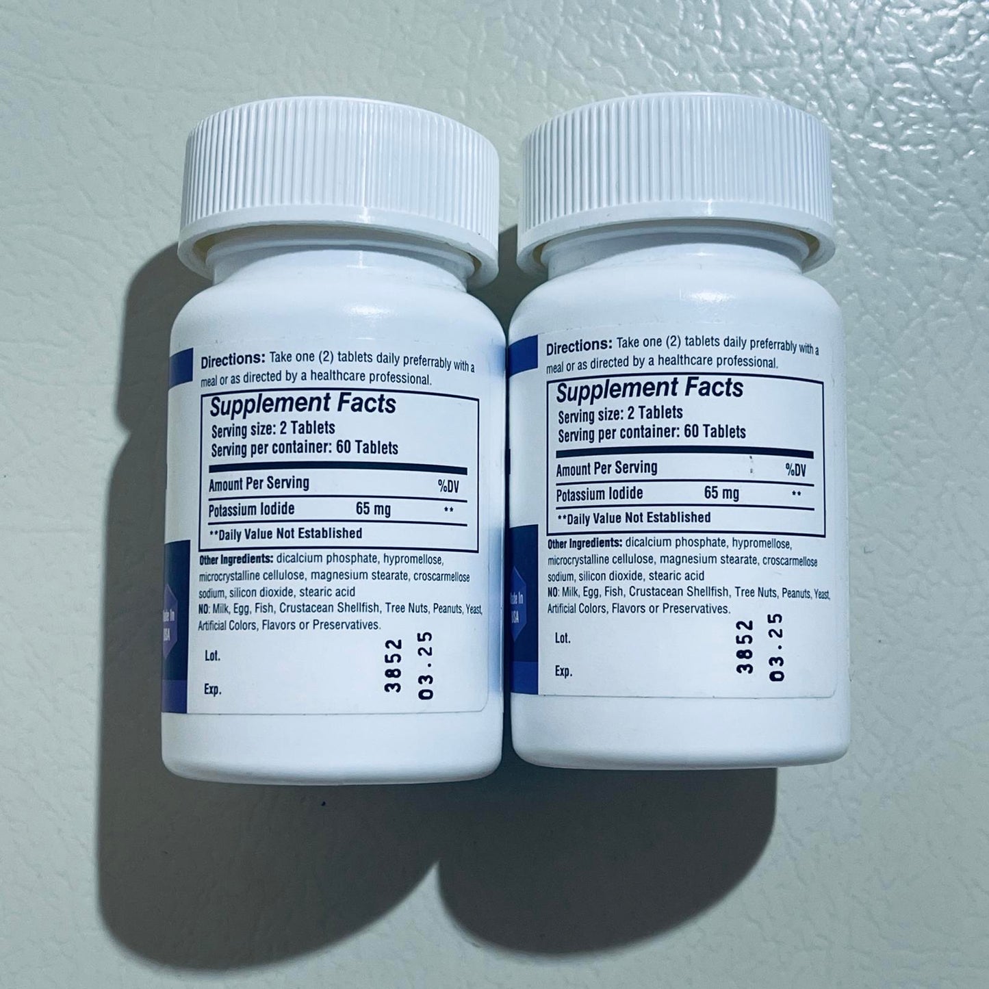 Safrel Potassium Iodide 65 mg 60 Tablets (2 pkgs) EXPIRED 3/25