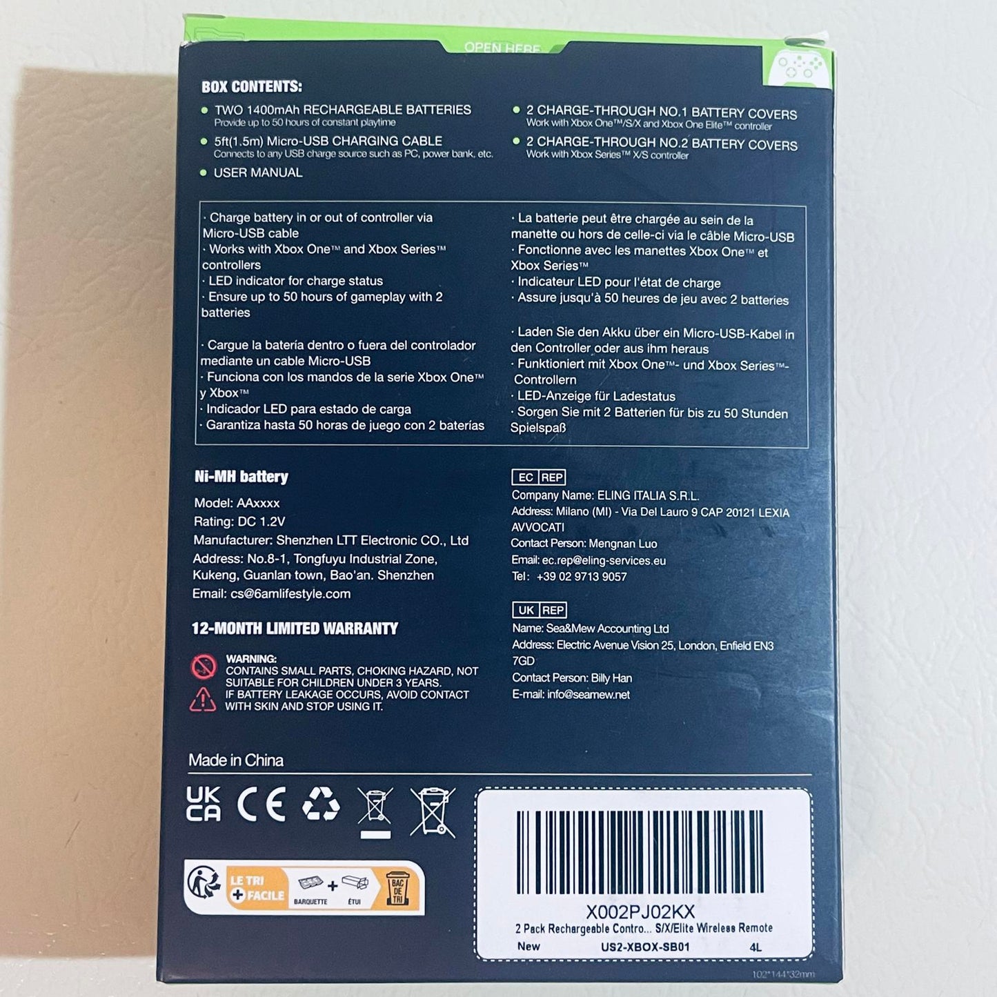 Play and Charge Kit for Xbox One & Xbox Series Controllers