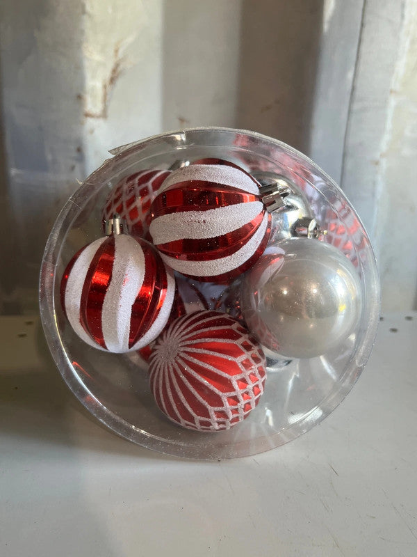 Used - 24 Pcs 2.36 in Shatterproof Christmas Ball Ornaments, Glitter