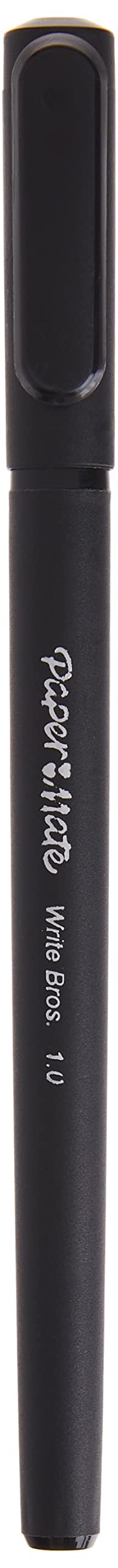 60-pack - Paper Mate Ballpoint Black Ink Pens, Write Bros., Medium Point (1.0mm)