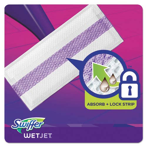 Swiffer WetJet System Refill Cloths, 11.3" x 5.4", White, 24 Refill Pads