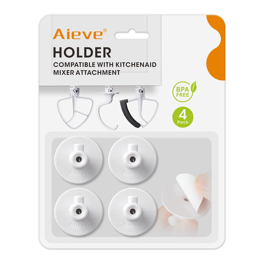 Aieve 4 Pack Stand Mixer Attachment Holders Compatible with Kitchenaid Mixer Acc