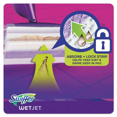 Swiffer WetJet System Refill Cloths, 11.3" x 5.4", White, 24 Refill Pads