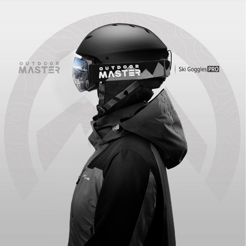 OutdoorMaster Ski Goggles PRO - Frameless, Interchangeable Lens 100% UV400