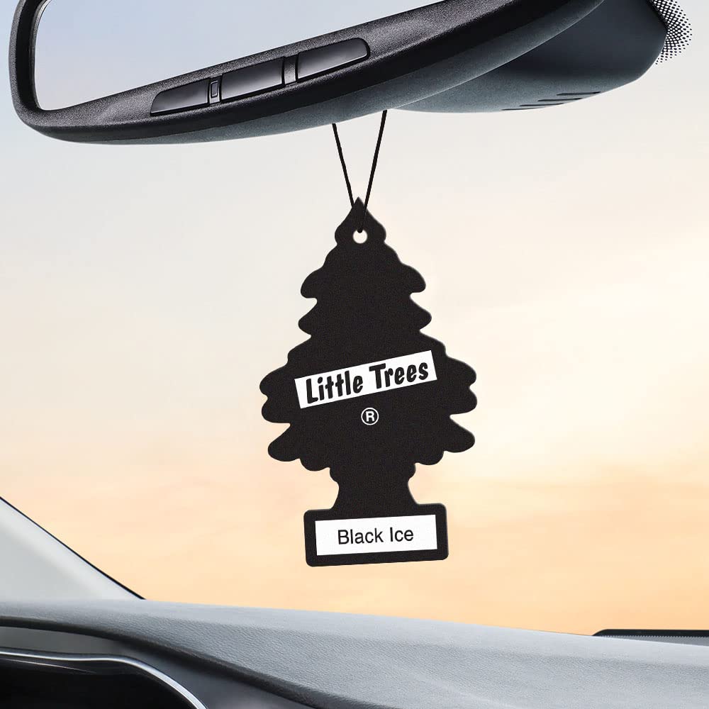 LITTLE TREES Car Air Fresheners, Scent for Auto or Home, Black Ice, 24-count