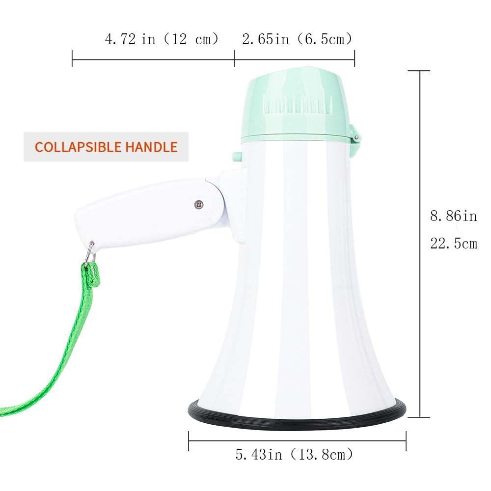 MyMealivos Portable Megaphone Bullhorn 20 Watt Power Megaphone Speaker Voice