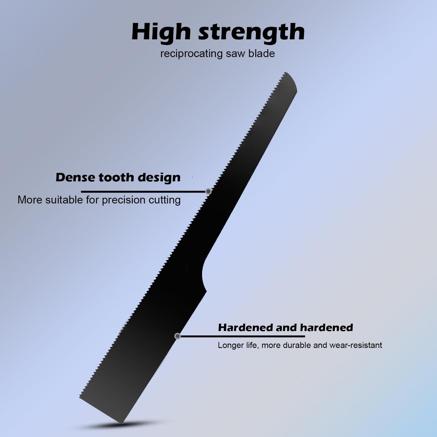 Reciprocating Hacksaw Blades Tools for Metal,Woodcutting,Rubber Black -32T-10pcs