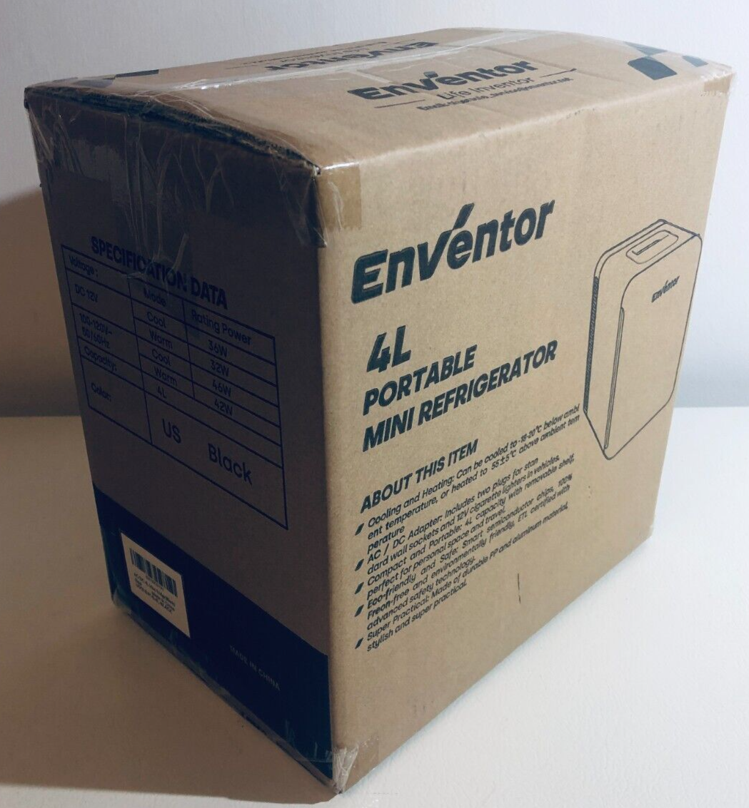 Enventor 4L Portable Mini Fridge for Skincare, Food, Office, Bedroom, and Travel