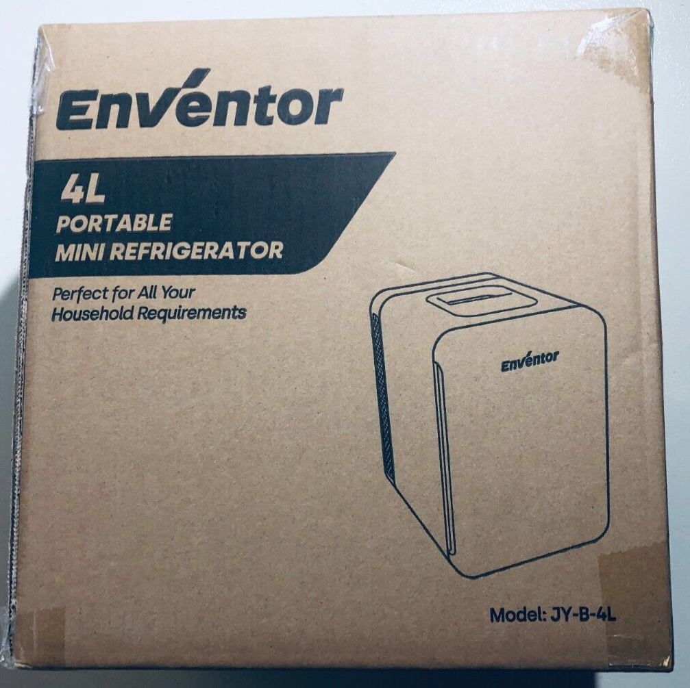 Enventor 4L Portable Mini Fridge for Skincare, Food, Office, Bedroom, and Travel