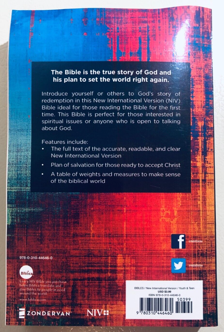 NIV Outreach Bible [Student Edition] by Zondervan (2017, Trade Paperback,...