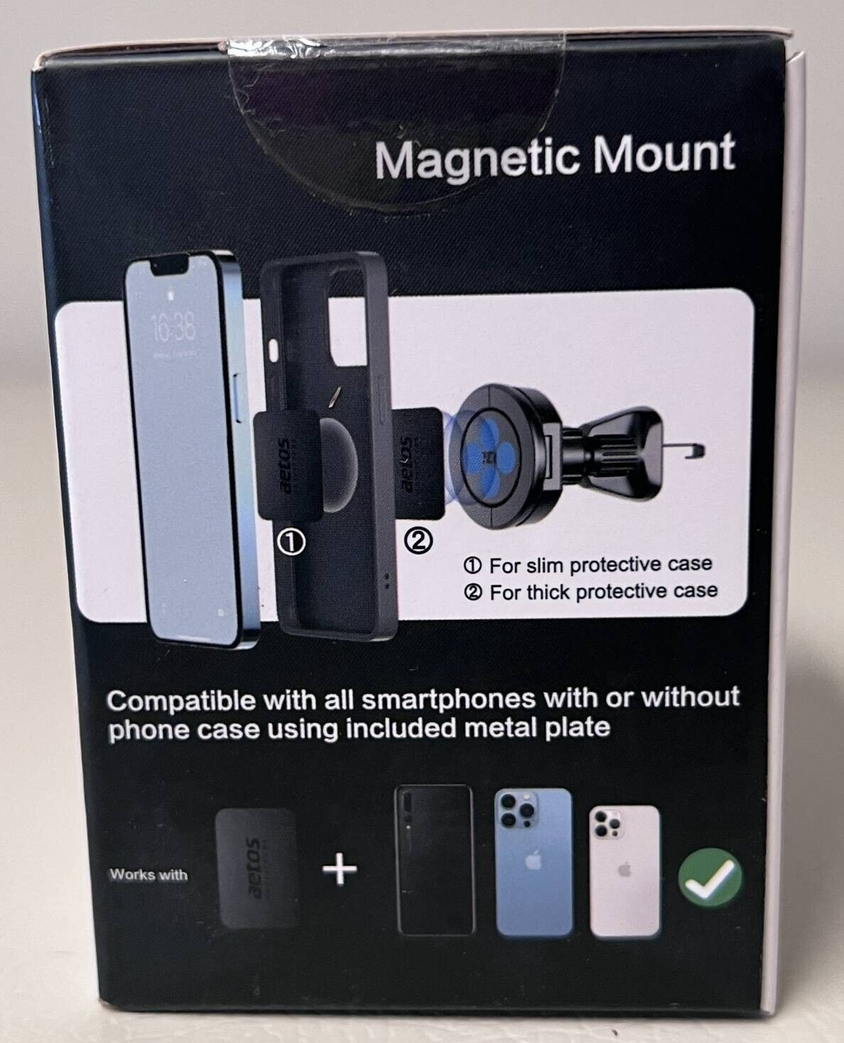 Aetos Universal 3 in 1 Cell Phone Mount Air Vent Series MagSafe Compatible New