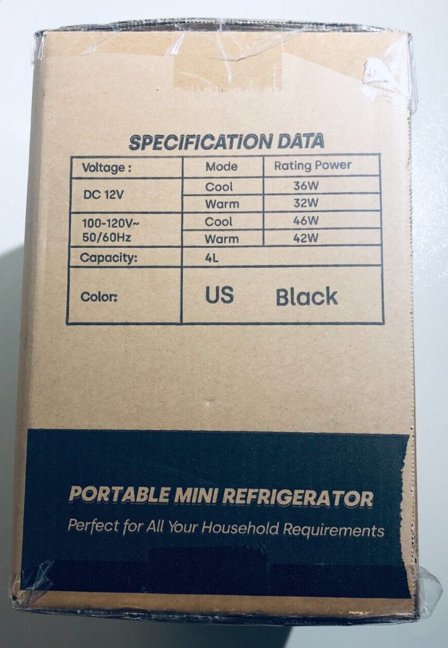 Enventor 4L Portable Mini Fridge for Skincare, Food, Office, Bedroom, and Travel