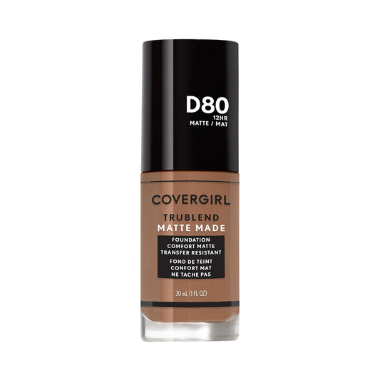 COVERGIRL TruBlend Matte Made Liquid Foundation, Soft Sable D80, 1 Fl Oz