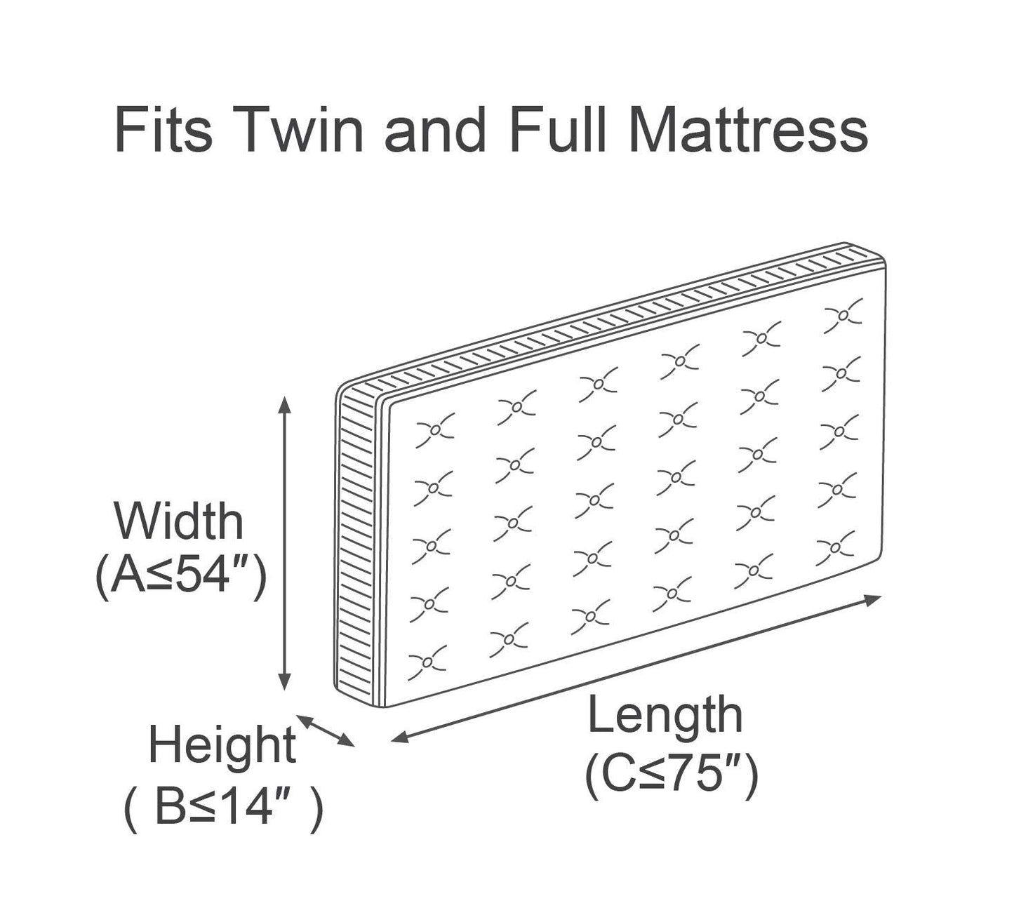 ComfortHome Mattress Bag for Moving and Storage, 3 Mil Thick, Fits Twin and Full Size Mattress, 1 Pack