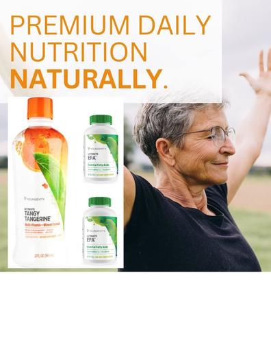Youngevity Combo: Tangerine Multi 32 fl oz + Ultimate EFA 120 Softgels EXP 2/24