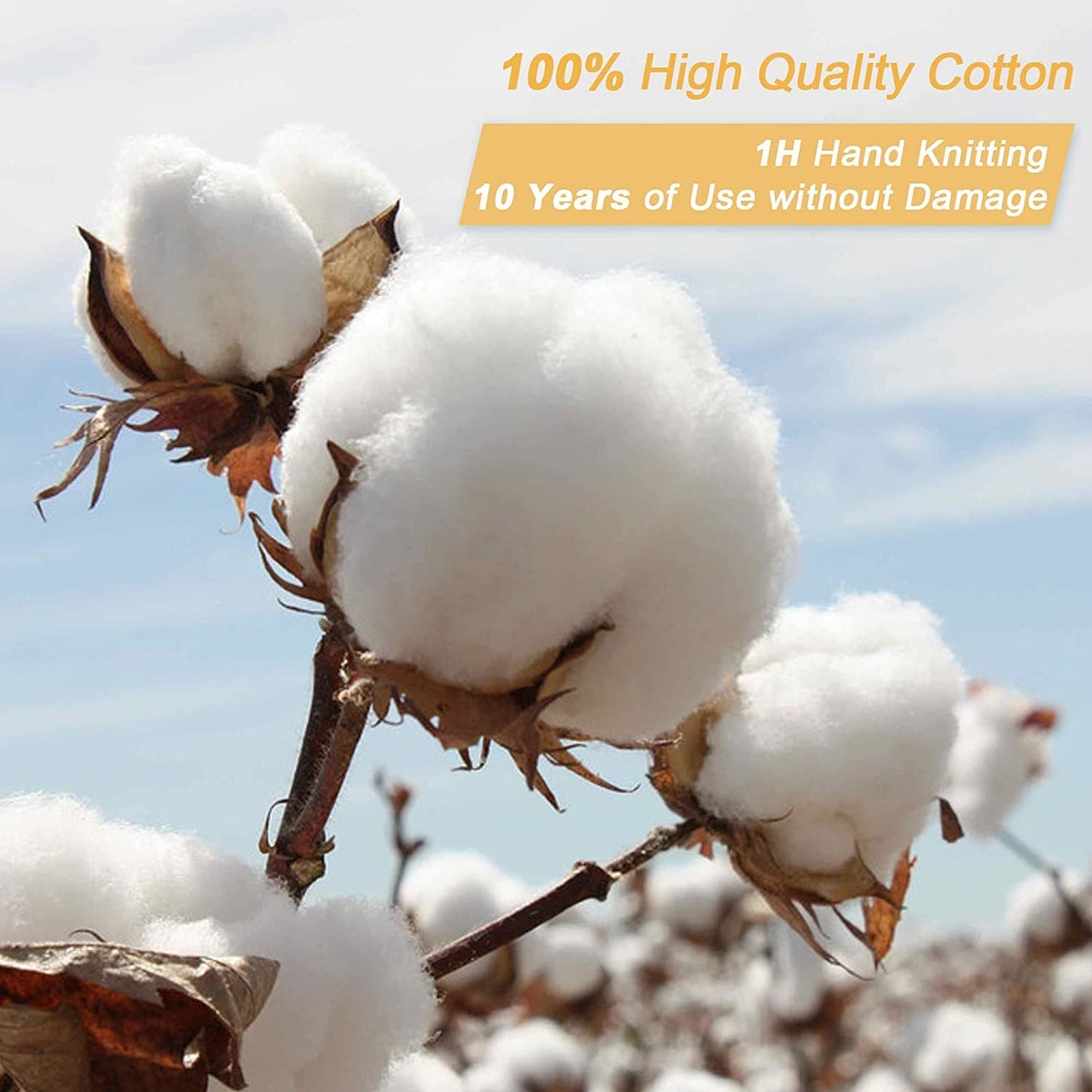 Cotton Rope Laundry Hamper by YOUDENOVA, 58L - Woven Collapsible Laundry Basket