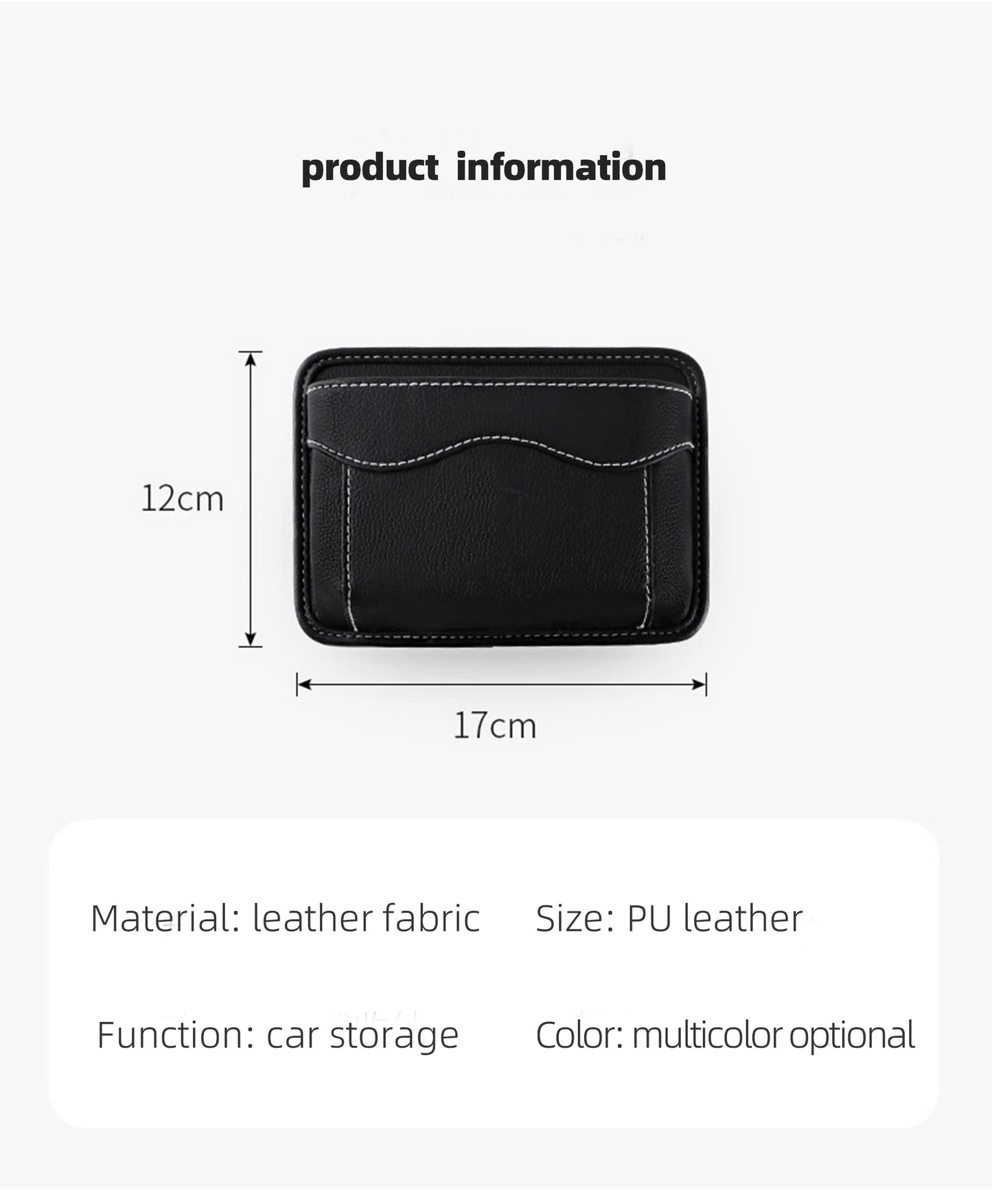 Car Seat Side Pocket Organizer PU Leather Pen Phone Sunglasses Holder Tray Pouch