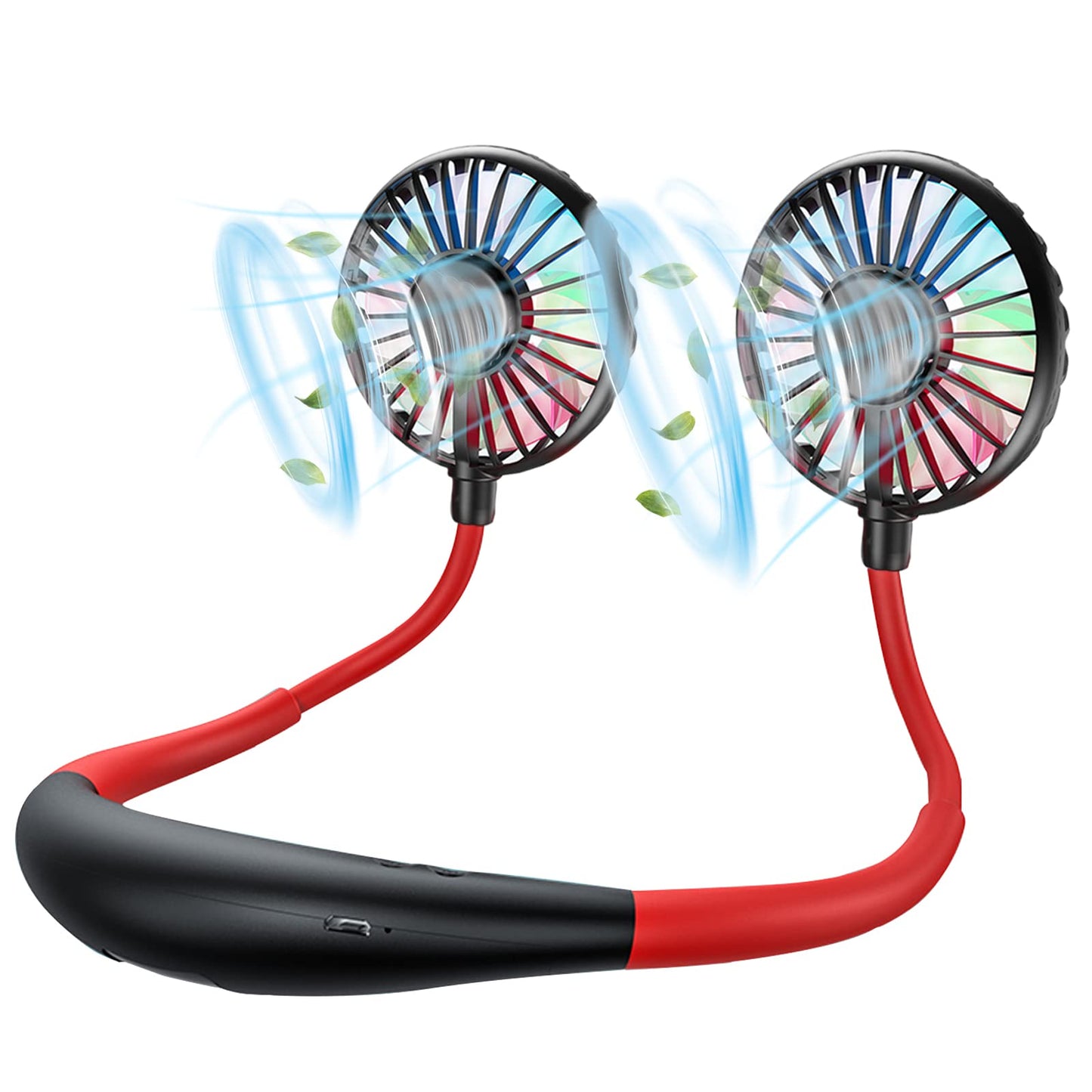 Neck Fan, USB Rechargeable Battery Personal Portable Fan Hands Free 10 Hours NEW