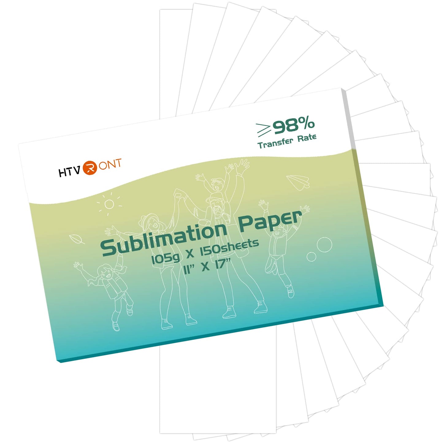 HTVRONT Sublimation Paper 11x17 Inches - 150 Sheets Excellent Ink Release