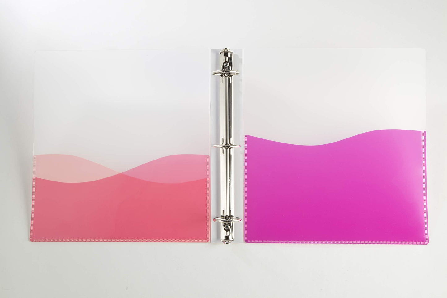 Pack of 4 - Filexec Flexible Translucent Bendable Thin 1-Inch Wave Ring Binders