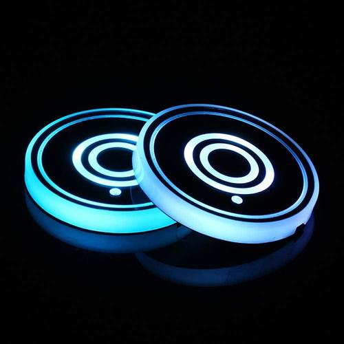 Car Under Dash LED Strips & Cup Holder Coaster Interior Lights BUNDLE