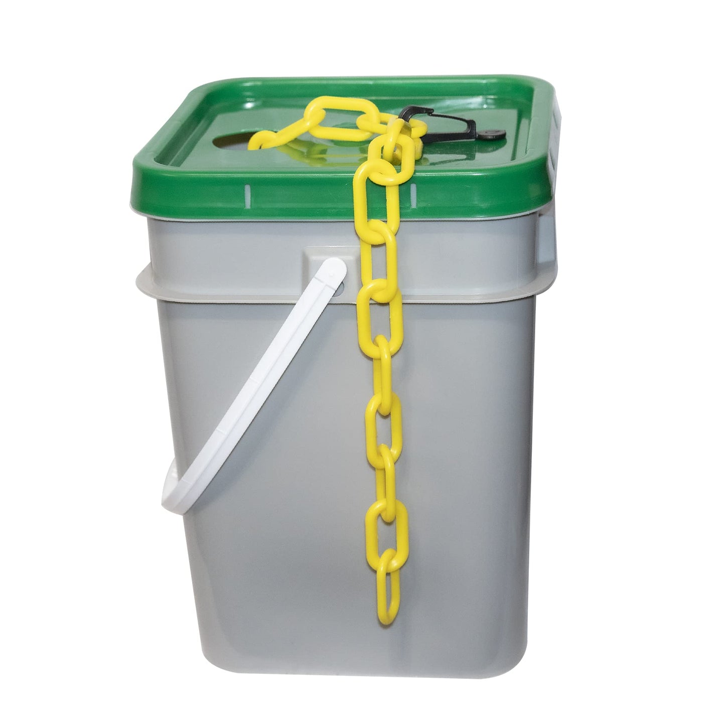 Mr. Chain Plastic Barrier Chain Pail, Yellow, 1.5-Inch, 300-Foot Length 30002-P