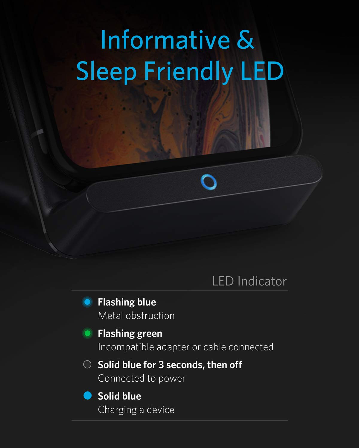 Anker 2-Pack 313 Wireless Charger PowerWave Stands, Qi-Certified, NO AC ADAPTOR