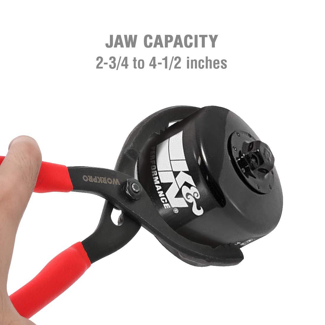 WORKPRO 12" Adjustable Oil Filter Pliers, Wrench Adjustable Oil Filter Removal