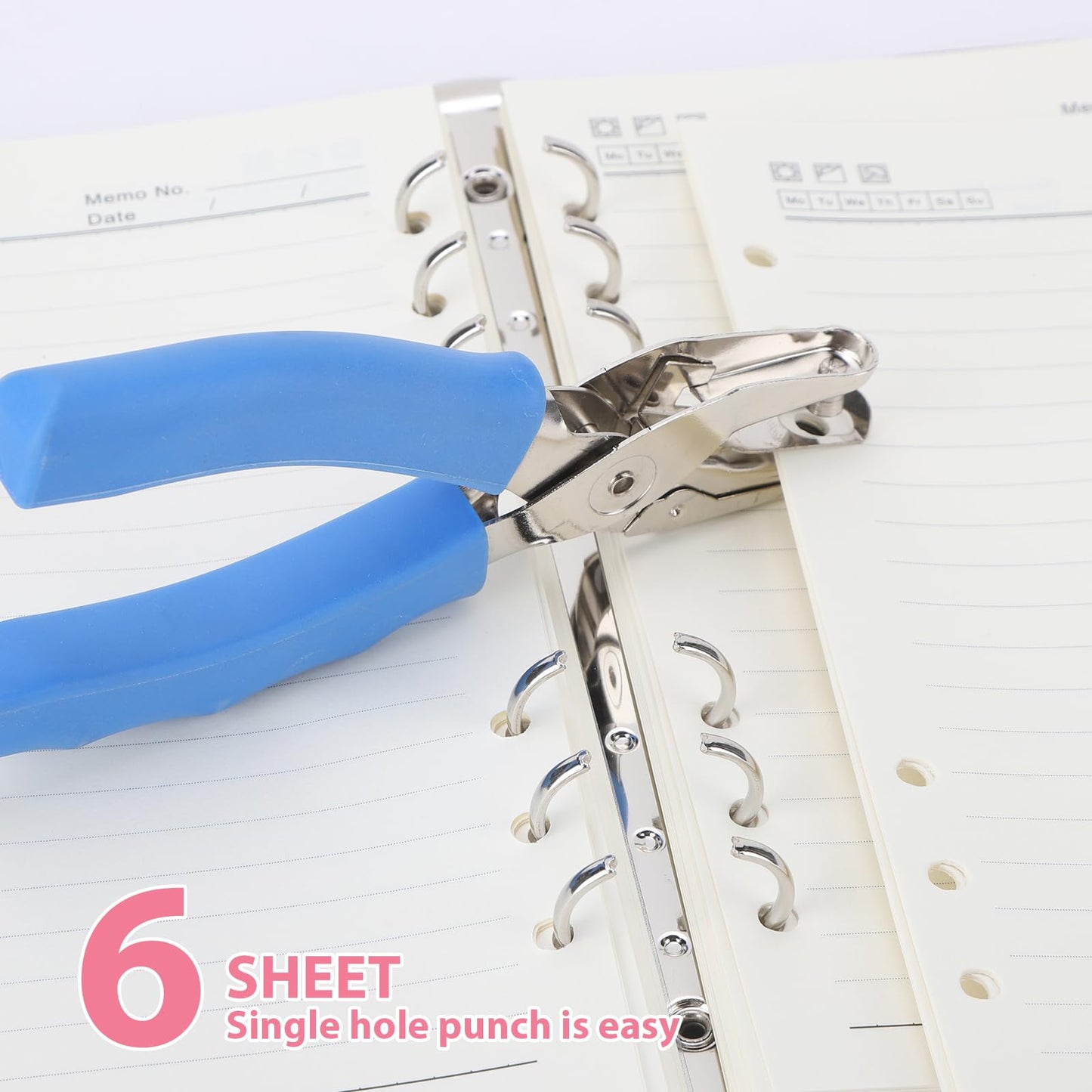 Craftinova 1 Hole Punch, 6 Sheet Capacity, home, office, school supplies, 3 PCS