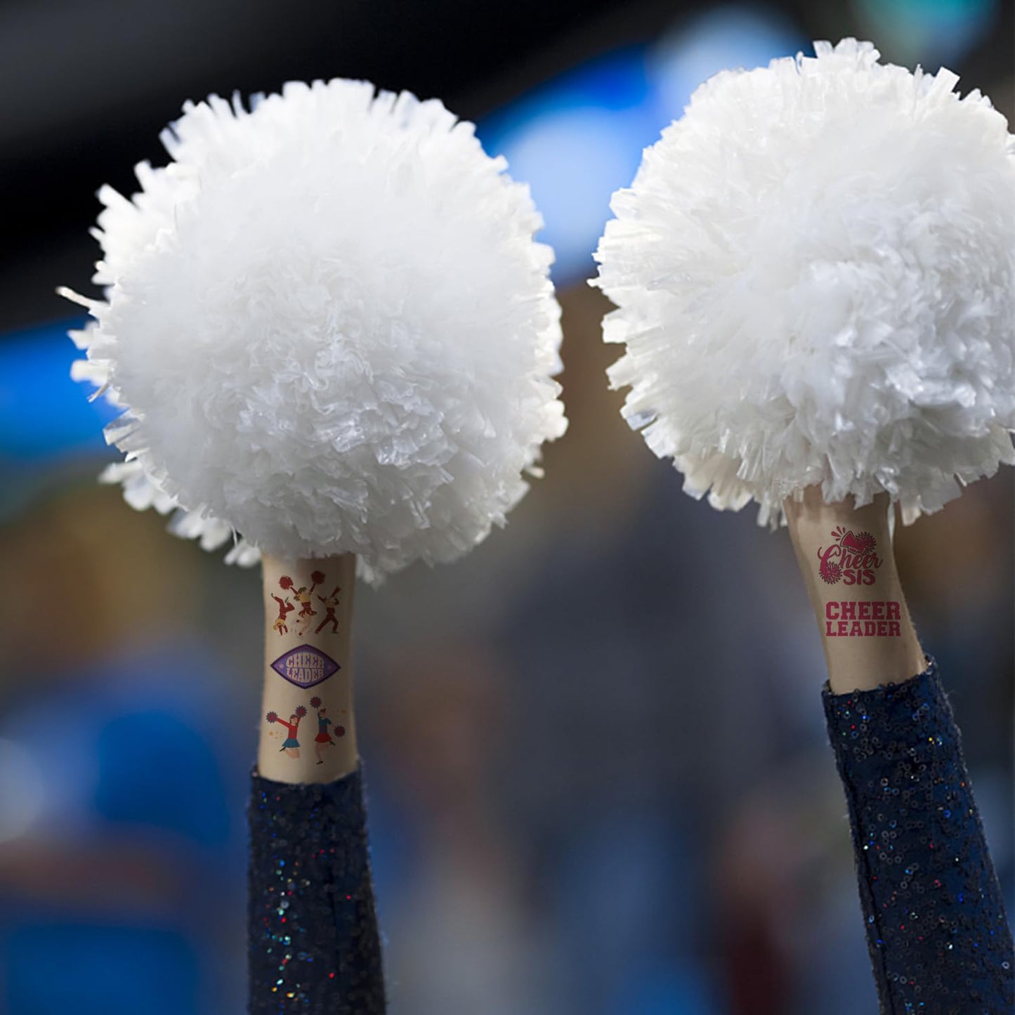 Oringaga 384 Cheerleading Temporary Tattoos for Kids - 24 Sheets