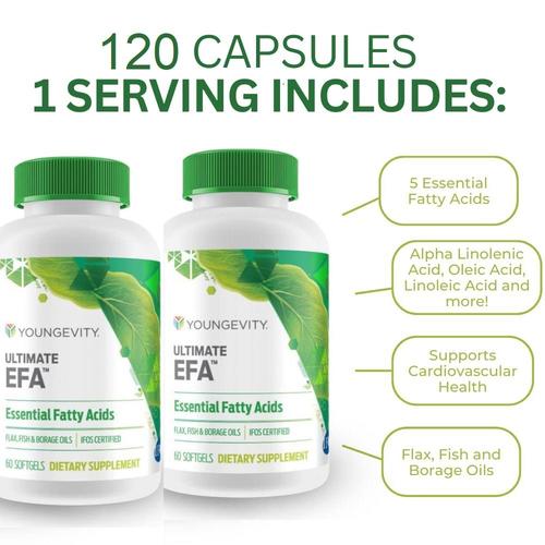 Youngevity Combo: Tangerine Multi 32 fl oz + Ultimate EFA 120 Softgels EXP 2/24