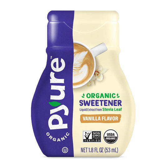 Pyure Organic Liquid Vanilla Stevia Sweetener Drops |1.8 oz | EXPIRED 9/2023