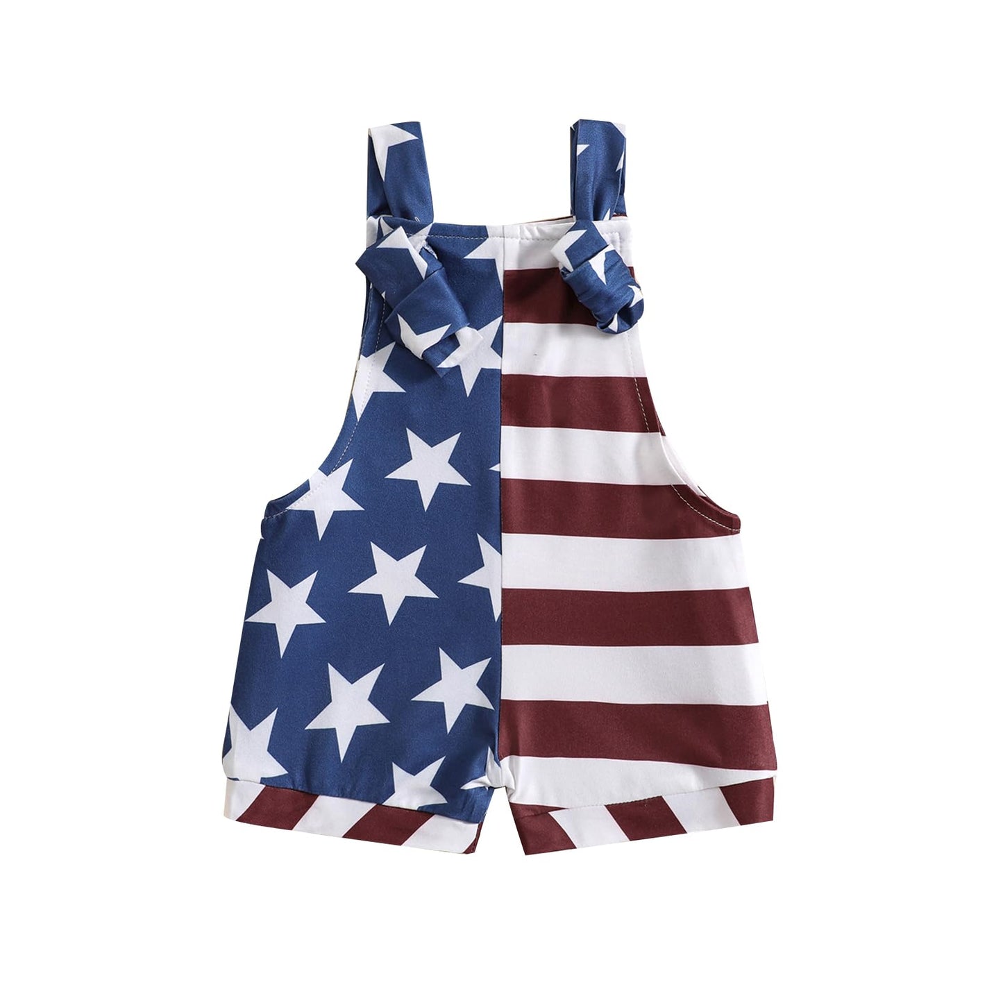 July 4th Baby Outfit Stars Stripes Romper Independence Day Overalls 6-12 Months