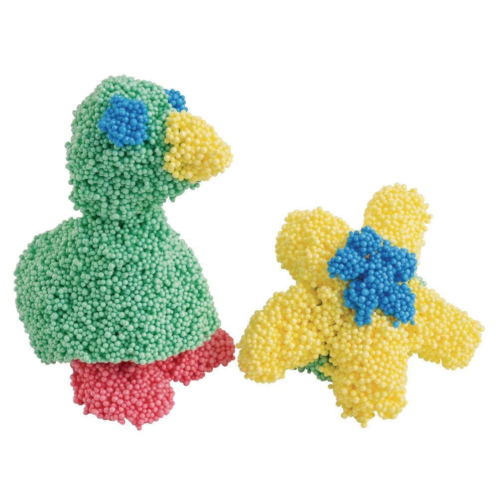 Colorations Incredible Foam Dough, 4 Colors, 3.5 OZ. each, Plastic Storage Tubs