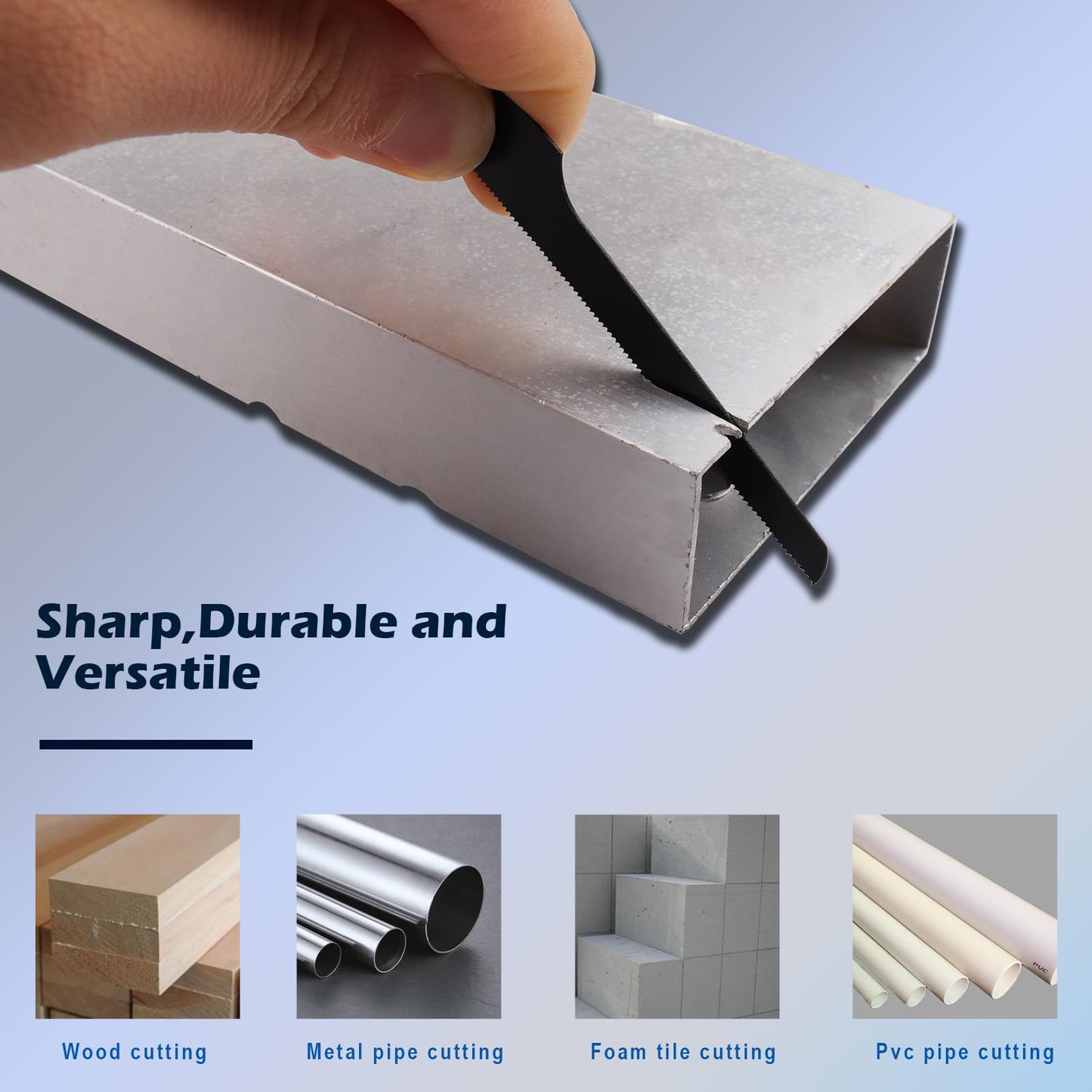 Reciprocating Hacksaw Blades Tools for Metal,Woodcutting,Rubber Black -32T-10pcs