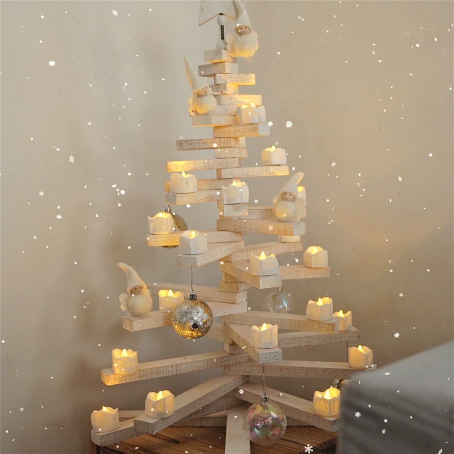 Tea Lights, Flickering, Auto On 6 / Off 18 hrs, extra Batteries Included, 24pack