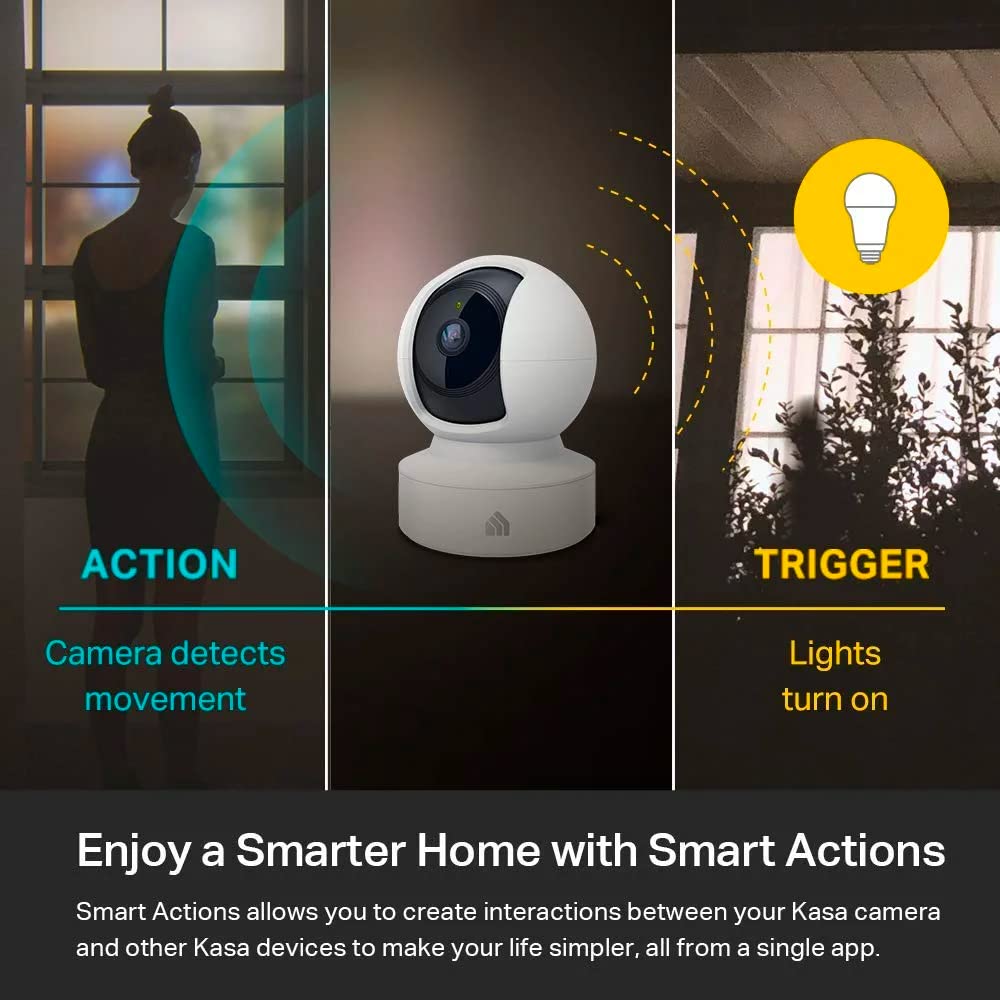 Kasa Indoor Pan/Tilt Smart Security Camera, 1080p HD Night Vision,2.4GHz